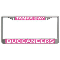 Tampa Bay Buccaneers GLITTER BACKGROUND Lic Plt Frame S/L Printed