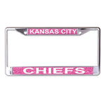 Kansas City Chiefs GLITTER BACKGROUND Lic Plt Frame S/L Printed