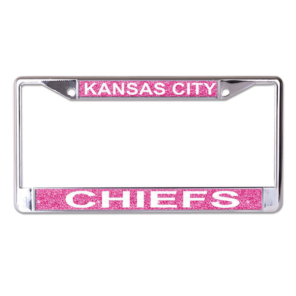 Kansas City Chiefs GLITTER BACKGROUND Lic Plt Frame S/L Printed