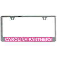 Carolina Panthers GLITTER BACKGROUND Lic Plt Frame S/L Printed