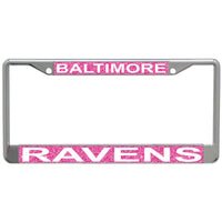 Baltimore Ravens GLITTER BACKGROUND Lic Plt Frame S/L Printed