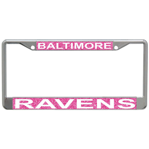 Baltimore Ravens GLITTER BACKGROUND Lic Plt Frame S/L Printed
