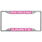 New Orleans Saints GLITTER BACKGROUND Lic Plt Frame S/S Printed