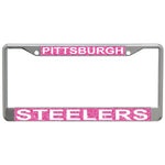 Pittsburgh Steelers GLITTER BACKGROUND Lic Plt Frame S/L Printed