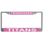 Tennessee Titans GLITTER BACKGROUND Lic Plt Frame S/L Printed