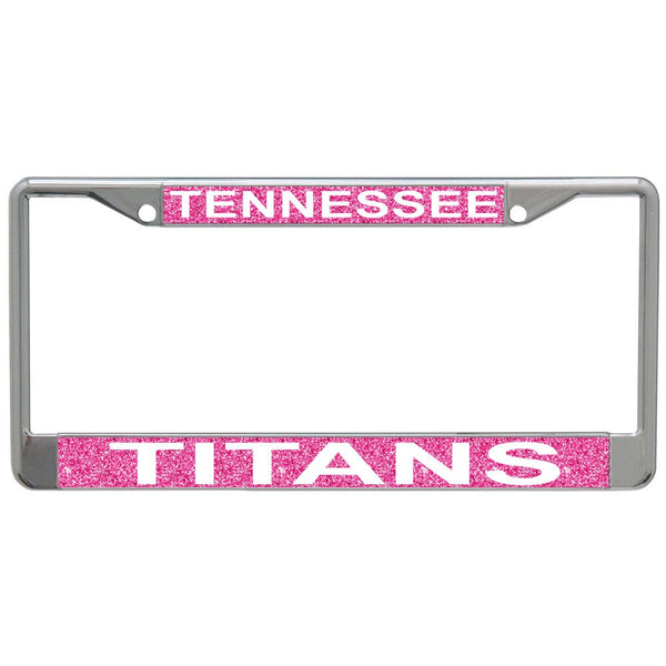 Tennessee Titans GLITTER BACKGROUND Lic Plt Frame S/L Printed