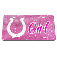 Indianapolis Colts GLITTER BACKGROUND Acrylic Classic License Plates