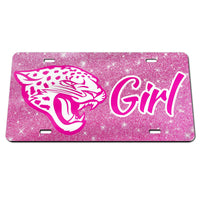 Jacksonville Jaguars GLITTER BACKGROUND Acrylic Classic License Plates