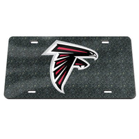 Atlanta Falcons GLITTER BACKGROUND Specialty Acrylic License Plate