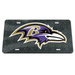Baltimore Ravens GLITTER BACKGROUND Specialty Acrylic License Plate