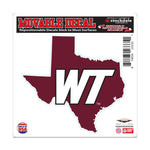 Wholesale-West Texas A&amp;M Buffaloes STATE All Surface Decal 6" x 6"