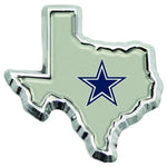Dallas Cowboys TEXAS Chrome Metal Domed Emblem