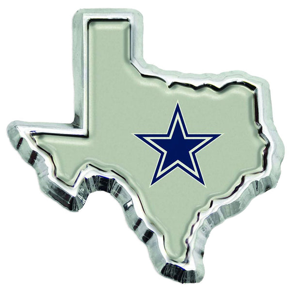 Dallas Cowboys TEXAS Chrome Metal Domed Emblem