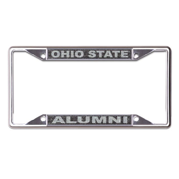 Wholesale-Ohio State Buckeyes BLACK GLITTER/ALUMNI Lic Plt Frame S/S Printed