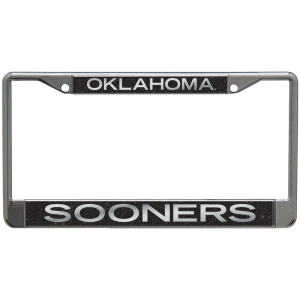 Wholesale-Oklahoma Sooners GLITTER BACKGROUND Lic Plt Frame S/L Printed