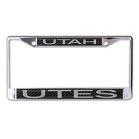 Wholesale-Utah Utes CARBON Lic Plt Frame S/L Printed