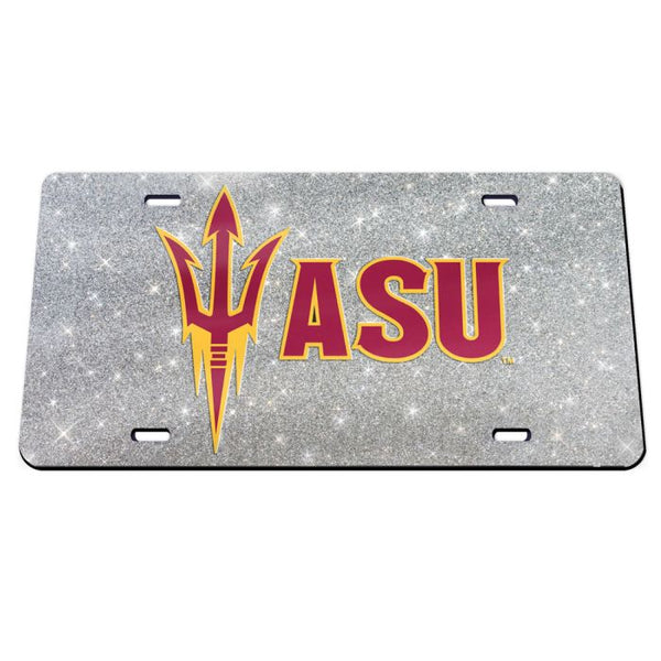 Wholesale-Arizona State Sun Devils GLITTER BACKGROUND Acrylic Classic License Plates