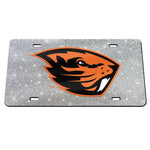 Wholesale-Oregon State Beavers GLITTER BACKGROUND Acrylic Classic License Plates