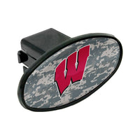 Wholesale-Wisconsin Badgers CAMO Oval 2" Hitch Receiver