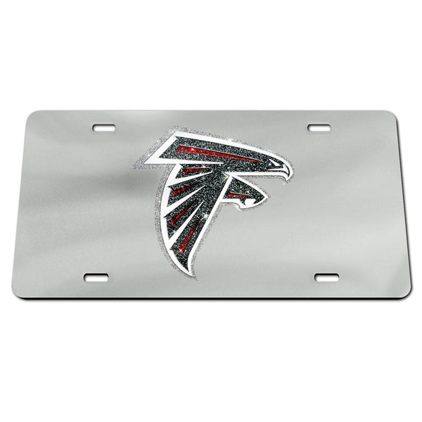 Atlanta Falcons GLITTER LOGO Specialty Acrylic License Plate