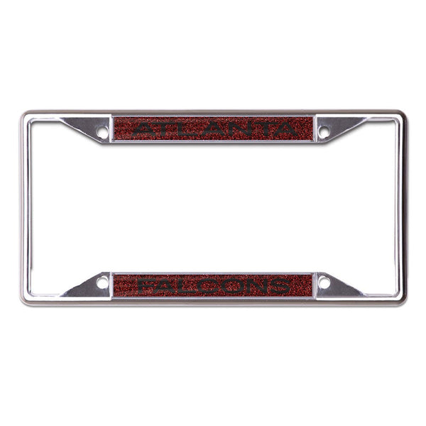 Atlanta Falcons GLITTER BACKGROUND Lic Plt Frame S/L Printed