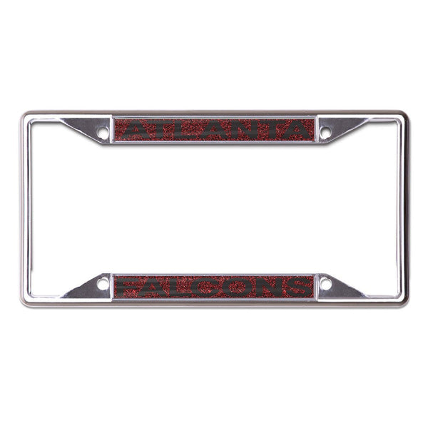 Atlanta Falcons GLITTER BACKGROUND Lic Plt Frame S/S Printed