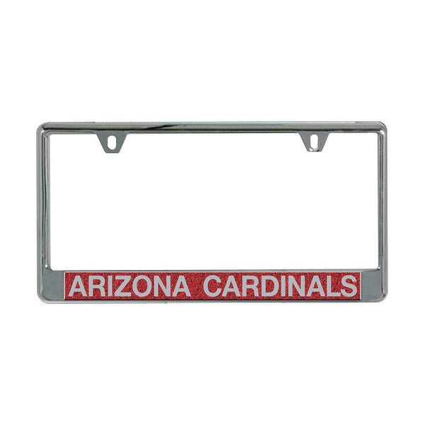 Arizona Cardinals GLITTER BACKGROUND Lic Plate Frame B/O Printed