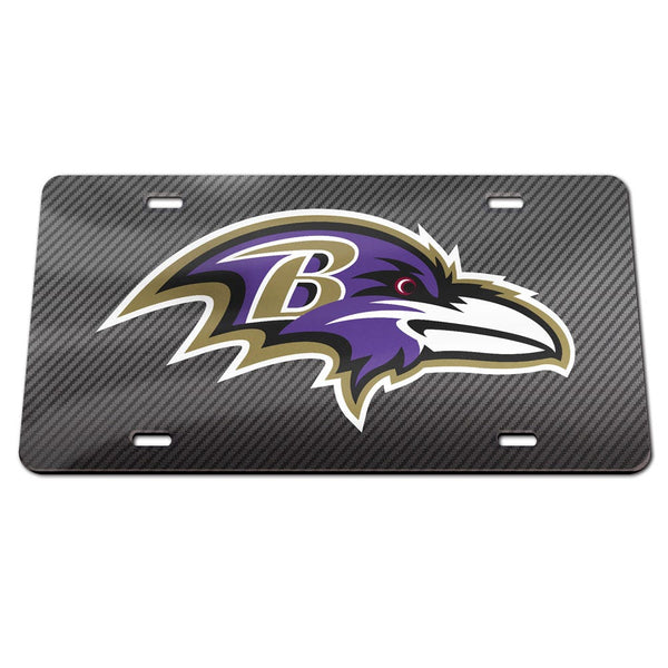 Baltimore Ravens CARBON Specialty Acrylic License Plate