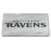 Baltimore Ravens GLITTER LETTERS Acrylic Classic License Plates
