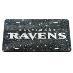 Baltimore Ravens GLITTER BACKGROUND Acrylic Classic License Plates