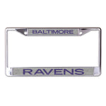 Baltimore Ravens GLITTER BACKGROUND Lic Plt Frame S/L Printed