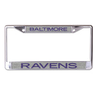 Baltimore Ravens GLITTER BACKGROUND Lic Plt Frame S/L Printed