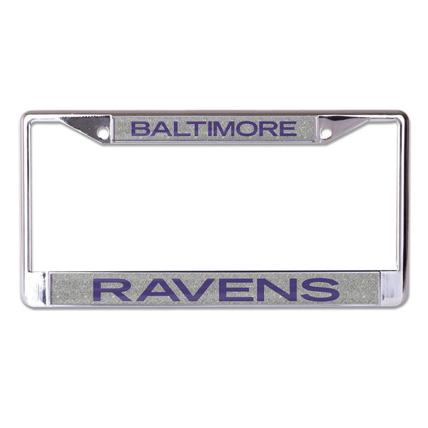 Baltimore Ravens GLITTER BACKGROUND Lic Plt Frame S/L Printed