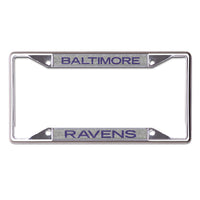Baltimore Ravens GLITTER BACKGROUND Lic Plt Frame S/S Printed