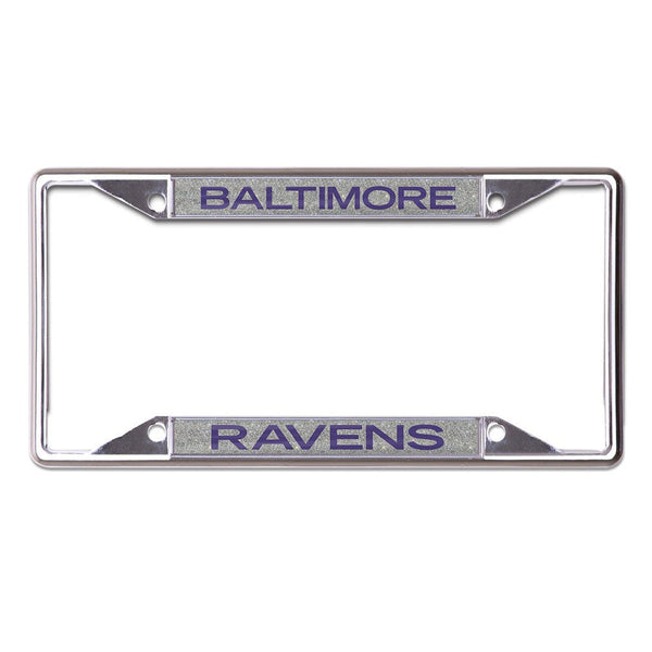 Baltimore Ravens GLITTER BACKGROUND Lic Plt Frame S/S Printed