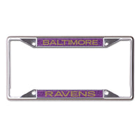 Baltimore Ravens GLITTER BACKGROUND Lic Plt Frame S/S Printed