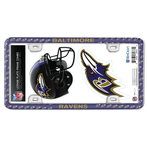Baltimore Ravens License Plate Thin Frame - Plastic w/Decal
