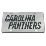 Carolina Panthers GLITTER LETTERS Acrylic Classic License Plates