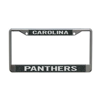Carolina Panthers GLITTER BACKGROUND Lic Plt Frame S/L Printed