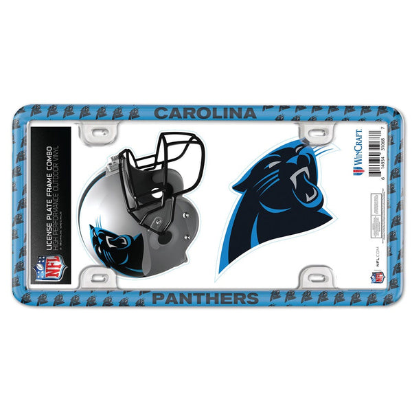 Carolina Panthers License Plate Thin Frame - Plastic w/Decal