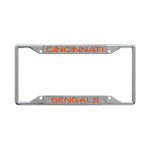 Cincinnati Bengals GLITTER BACKGROUND Lic Plt Frame S/S Printed
