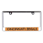 Cincinnati Bengals GLITTER BACKGROUND Lic Plate Frame B/O Printed