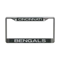 Cincinnati Bengals GLITTER BACKGROUND Lic Plt Frame S/L Printed