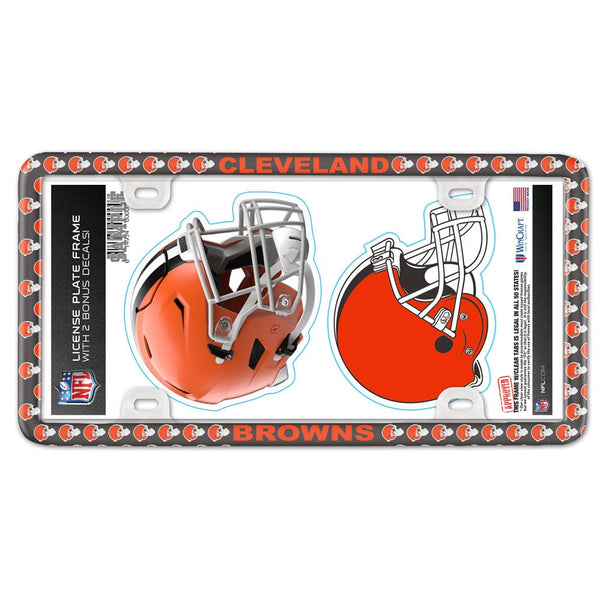 Cleveland Browns License Plate Thin Frame - Plastic w/Decal