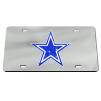 Dallas Cowboys GLITTER LOGO Specialty Acrylic License Plate