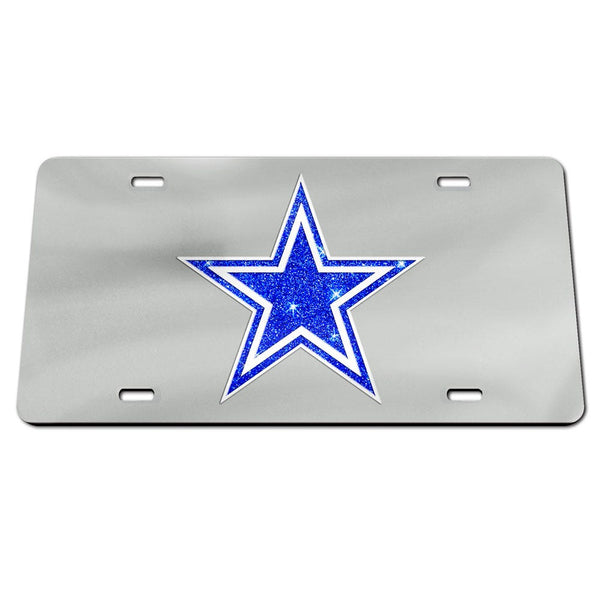 Dallas Cowboys GLITTER LOGO Specialty Acrylic License Plate