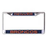Denver Broncos GLITTER BACKGROUND Lic Plt Frame S/L Printed