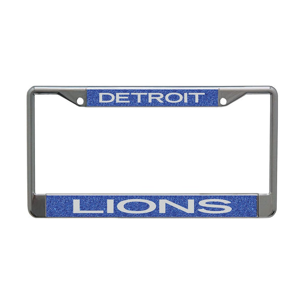 Detroit Lions GLITTER BACKGROUND Lic Plt Frame S/L Printed