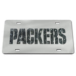 Green Bay Packers GLITTER LETTERS Acrylic Classic License Plates