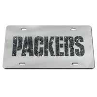 Green Bay Packers GLITTER LETTERS Acrylic Classic License Plates